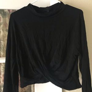 Topshop black crop top